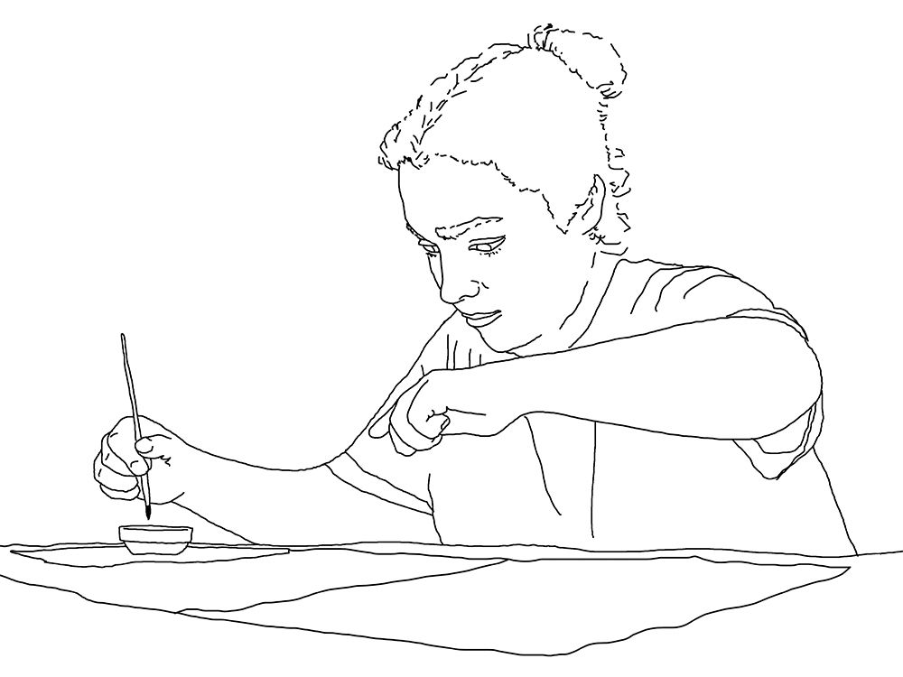 Scriptor y entintador de Codex in Aula.